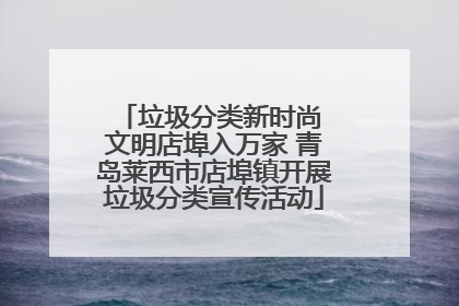 垃圾分类新时尚 文明店埠入万家 青岛莱西市店埠镇开展垃圾分类宣传活动