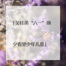 吴桂英“六一”前夕看望少年儿童