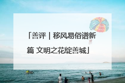 善评｜移风易俗谱新篇 文明之花绽善城