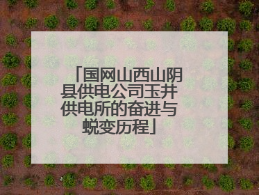 国网山西山阴县供电公司玉井供电所的奋进与蜕变历程