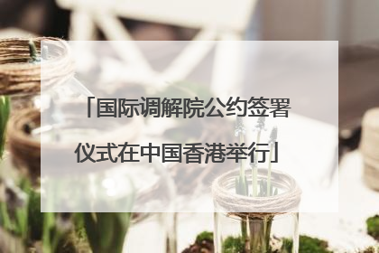 国际调解院公约签署仪式在中国香港举行