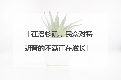在洛杉矶，民众对特朗普的不满正在滋长