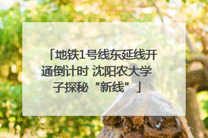 地铁1号线东延线开通倒计时 沈阳农大学子探秘“新线”