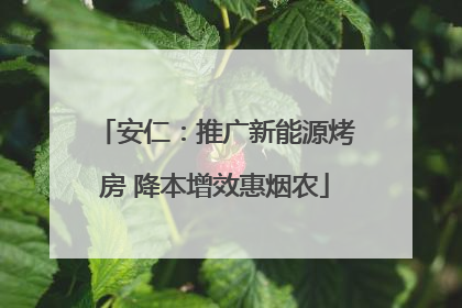 安仁：推广新能源烤房 降本增效惠烟农