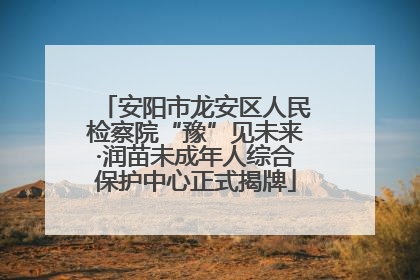 安阳市龙安区人民检察院“豫”见未来·润苗未成年人综合保护中心正式揭牌
