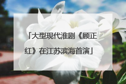 大型现代淮剧《顾正红》在江苏滨海首演
