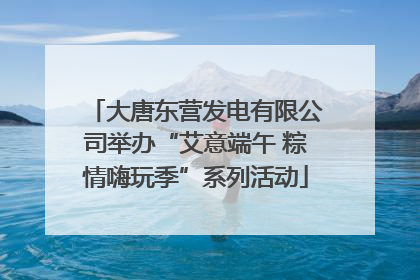 大唐东营发电有限公司举办“艾意端午 粽情嗨玩季”系列活动