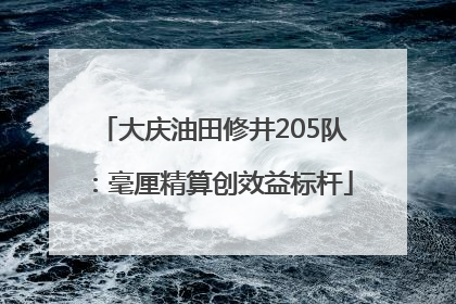 大庆油田修井205队：毫厘精算创效益标杆