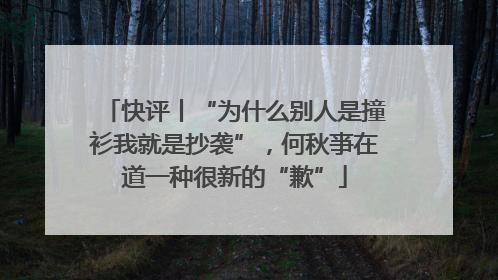 快评丨“为什么别人是撞衫我就是抄袭”，何秋亊在道一种很新的“歉”