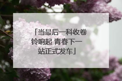 当最后一科收卷铃响起 青春下一站正式发车