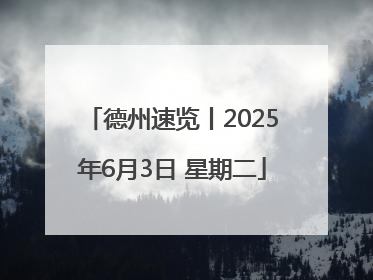 德州速览丨2025年6月3日 星期二