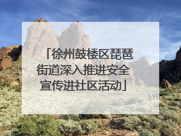 徐州鼓楼区琵琶街道深入推进安全宣传进社区活动