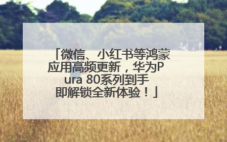 微信、小红书等鸿蒙应用高频更新，华为Pura 80系列到手即解锁全新体验！