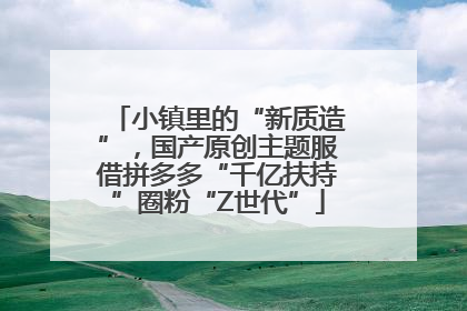 小镇里的“新质造”，国产原创主题服借拼多多“千亿扶持”圈粉“Z世代”