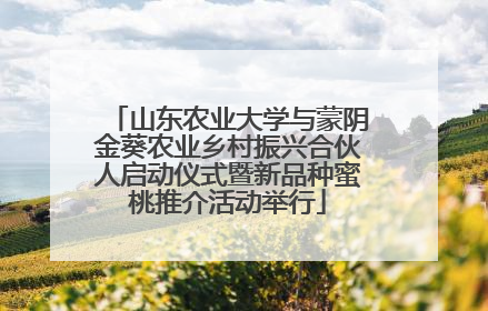 山东农业大学与蒙阴金葵农业乡村振兴合伙人启动仪式暨新品种蜜桃推介活动举行