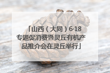 山西（大同）6·18专题促消费暨灵丘有机产品推介会在灵丘举行