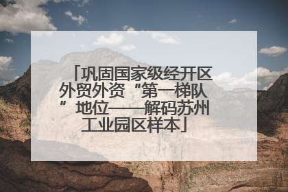 巩固国家级经开区外贸外资“第一梯队”地位——解码苏州工业园区样本