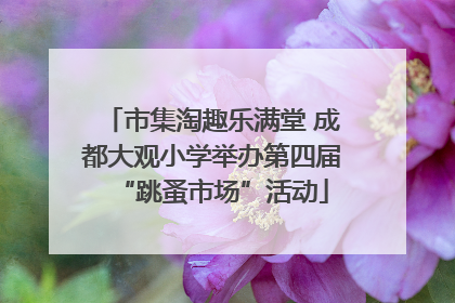 市集淘趣乐满堂 成都大观小学举办第四届“跳蚤市场”活动