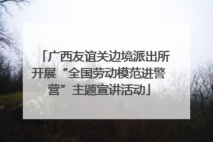广西友谊关边境派出所开展“全国劳动模范进警营”主题宣讲活动