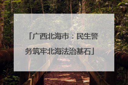 广西北海市：民生警务筑牢北海法治基石