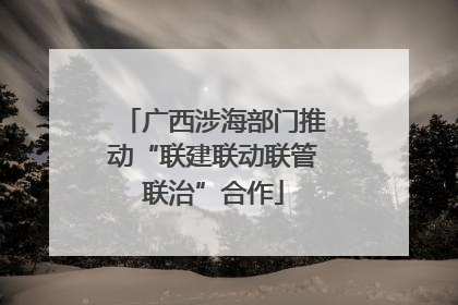 广西涉海部门推动“联建联动联管联治”合作