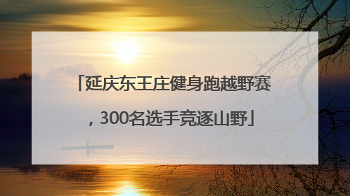 延庆东王庄健身跑越野赛，300名选手竞逐山野