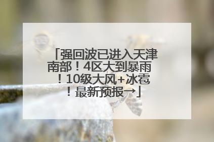 强回波已进入天津南部！4区大到暴雨！10级大风+冰雹！最新预报→