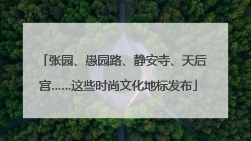 张园、愚园路、静安寺、天后宫……这些时尚文化地标发布