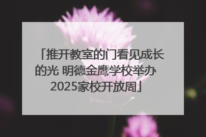 推开教室的门看见成长的光 明德金鹰学校举办2025家校开放周