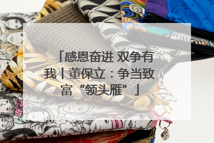 感恩奋进 双争有我丨董保立：争当致富“领头雁”