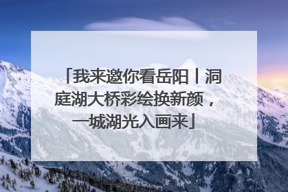 我来邀你看岳阳丨洞庭湖大桥彩绘换新颜，一城湖光入画来
