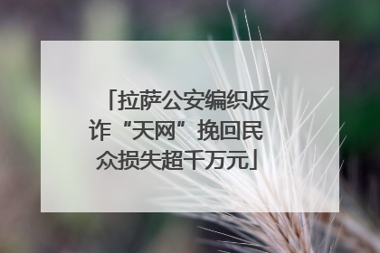 拉萨公安编织反诈“天网”挽回民众损失超千万元