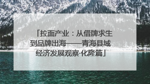 拉面产业：从借牌求生到品牌出海——青海县域经济发展观察·化隆篇