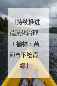 持续推进荒漠化治理！榆林：黄河弯下绘青绿