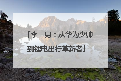 李一男：从华为少帅到锂电出行革新者