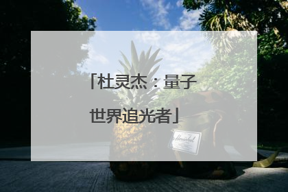 杜灵杰：量子世界追光者