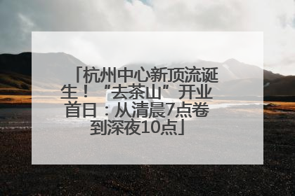 杭州中心新顶流诞生！“去茶山”开业首日：从清晨7点卷到深夜10点