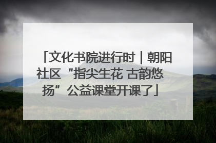文化书院进行时｜朝阳社区“指尖生花 古韵悠扬”公益课堂开课了