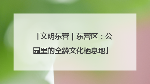 文明东营｜东营区：公园里的全龄文化栖息地