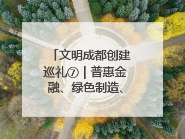 文明成都创建巡礼⑦｜普惠金融、绿色制造、公益助学展现城市文明底色