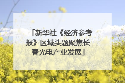 新华社《经济参考报》区域头题聚焦长春光电产业发展