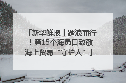 新华鲜报丨踏浪而行！第15个海员日致敬海上贸易“守护人”