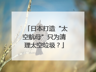 日本打造“太空航母”只为清理太空垃圾？