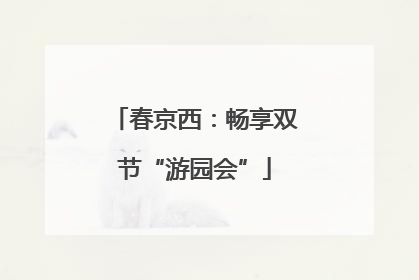 春京西：畅享双节“游园会”