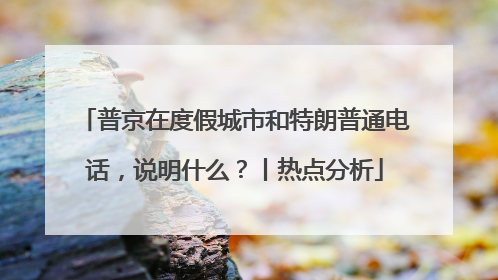 普京在度假城市和特朗普通电话，说明什么？丨热点分析