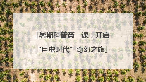 暑期科普第一课，开启“巨虫时代”奇幻之旅