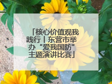核心价值观我践行丨东营市举办“爱我国防”主题演讲比赛