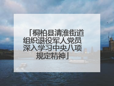 桐柏县清淮街道组织退役军人党员深入学习中央八项规定精神