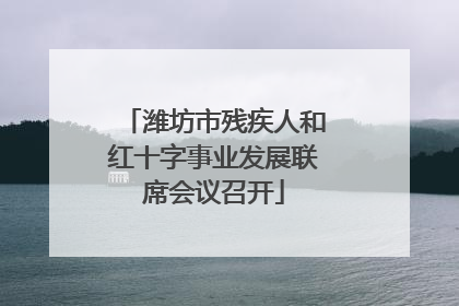 潍坊市残疾人和红十字事业发展联席会议召开
