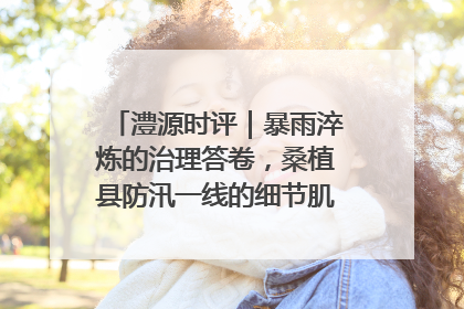 澧源时评｜暴雨淬炼的治理答卷，桑植县防汛一线的细节肌理与体系力量